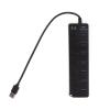 KASFDBMO Convenient 7 Port USB Hub Individual On Off Power Switches USB Splitter USB Extension Adapter Efficient Converter Compact USB Hub view 4