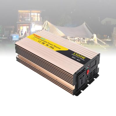 Inverter, Pure Sine Wave Inverter, DC12V24V48V to AC110V220V, 3000W Car Inverter, with an AC Socket and Port, LCD Digital Display, for Home, Outdoor, RV,24-110V