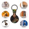 African American Women Silicone Protective Case for AirTag Tracker Cover Holder with Key Ring 2PCS view 3
