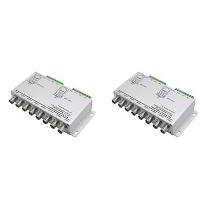 Viodmss 2X Passive Video Balun for TVI CVI AHD Cameras CCTV Via Twisted Pairs UTP Video Balun 8CH Transceiver BNC to UTP RJ45