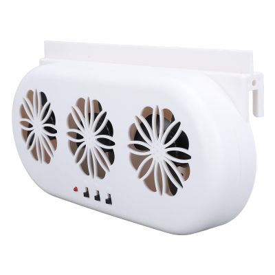 Pyhodi Car Air Vent Cooling Fan, SUV Window Cooler with 3 Outlet USB Plug in, Circulation Exhaust Smoke Window Exhaust Fan for Car Home Office Use (White), Pyhodid0ga6im2wk-12