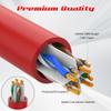 0.5 Foot Cat6 Patch Cables 2 Pack, Solid Pure Copper Patch Cord, Cat 6 Ethernet Cable, UTP Network, High Speed RJ45 Internet Cable, Compatible for PC, PS4/5, Xbox, Routers, Switches, Servers - Red view 3