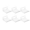 6Pack Acrylic Wall Mount Bracket, Small Security Camera Wall Mount Adhesive Small Wall Shelf Acrylic Storage Rack for Speakers, Monitors(Transparent) view 1