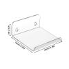 6Pack Acrylic Wall Mount Bracket, Small Security Camera Wall Mount Adhesive Small Wall Shelf Acrylic Storage Rack for Speakers, Monitors(Transparent) view 3