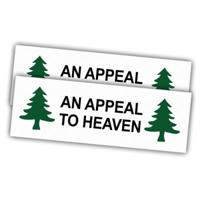(2pcs) Liberty Tree Stickers an Appeal to Heaven Flag Sticker Rectangular Vinyl Stickers Weather-Resistant Stickers for Water Bottles Laptop Window Car 2pcs Size 3"