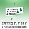 (2pcs) Liberty Tree Stickers an Appeal to Heaven Flag Sticker Rectangular Vinyl Stickers Weather-Resistant Stickers for Water Bottles Laptop Window Car 2pcs Size 3" view 2