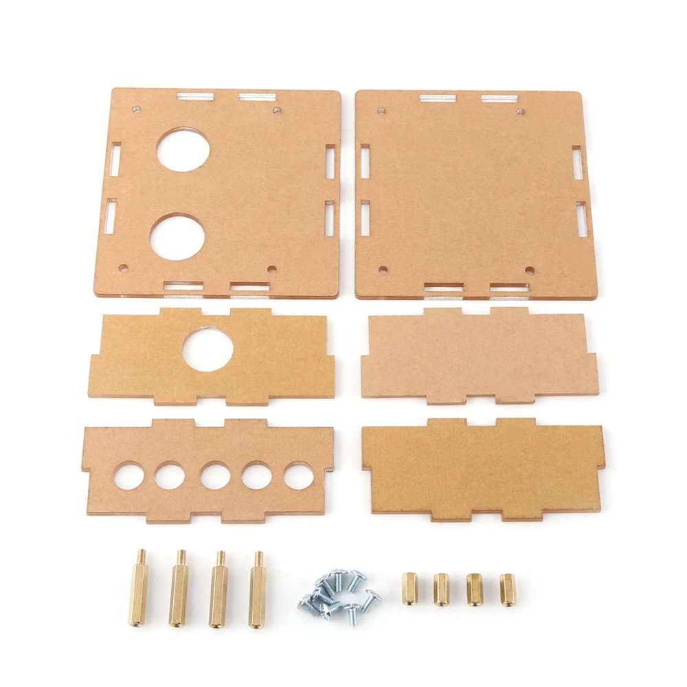 Acrylic Case Kit for 6J1 Valve Tube PreAmplifier Board, Transparent Design, Easy Assembly with Protective Layers, Parts Set