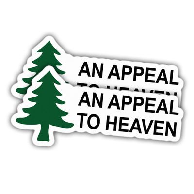 (2pcs) Liberty Tree Stickers an Appeal to Heaven Sticker Pine Tree Vinyl Stickers Weather-Resistant Stickers for Water Bottles Laptop Window Car 2pcs Size 5"