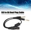 Gsycle XLR to GA Dual Plug Cable Adapter, Headphone Adapter Cable 5 Pin XLR to GA Aviation Earphone Splitter Cord for Aviation Headphones view 2