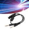 Gsycle XLR to GA Dual Plug Cable Adapter, Headphone Adapter Cable 5 Pin XLR to GA Aviation Earphone Splitter Cord for Aviation Headphones view 4