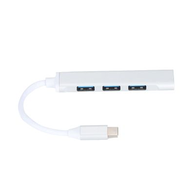 Gsycle USB C Hub, USB Multiport Adapter 4 Ports Typec to USB 2.0/3.0 Plug and Play Hub USB-C Charging Hub USB C Travel Adapter for Laptop