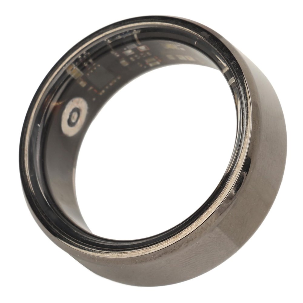 DirectNine Basics Sleep Quality Ring, for JYouPro App, Wearable Black IP68 Ceramic Stainless Steel Lightweight Smart Health Ring for Android and (Inner Diameter 21.5mm), Generic2aznf5tkc4-14