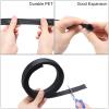 uxcell 10 Ft - 3/8 Inch Expandable Braided Cable Sleeve, PET Cable Management Wire Sleeving Cord Protector, Wire Wrap Loom Tube for Computer Audio Office Home Devices, Black view 3