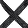 uxcell 10 Ft - 3/8 Inch Expandable Braided Cable Sleeve, PET Cable Management Wire Sleeving Cord Protector, Wire Wrap Loom Tube for Computer Audio Office Home Devices, Black view 4