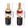 KIMISS Speaker Binding Post, 2 pcs Black &Red Free Welding Copper Speaker Amplifier Terminal for 4mm Banana Plug view 2