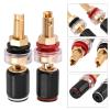 KIMISS Speaker Binding Post, 2 pcs Black &Red Free Welding Copper Speaker Amplifier Terminal for 4mm Banana Plug view 4