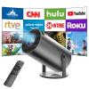 Mini Projector,Smart Projector,4K Projector with Wifi 6 and Bluetooth 5,Portable Projector with Android 11, Automatic Keystone Correction,180 Degree,130 Inch Display view 1
