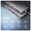 AXAGON HMC-8HLSA USB-C 3.2 Gen 1 Multiport-Hub, 3X USB-A 4K/60Hz HDMI SD/microSD, Gigabit LAN, A view 2