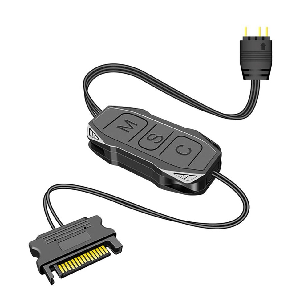 Remote Control 5V ARGB Controller 3Pin Power Supply Desktop Computer For Chassis Fan LED Lighting Remote Control Organizer For PC Desktop Computer Chassis Fan RGB ARGB LED Lighting Light Remote