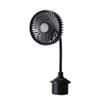 KACEPAR 3 Speeds Adjustable Gooseneck Fan Cradle, Cup holder single head fan, 12V 24V car mini fan, USB Car Fan, Car Cup Holder Fan Mount view 1