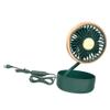 KACEPAR USB Powered 360 Degree Rotation, Car Fan Portable 12V Electric Vehicle Mounted, Auto Cooling Fan 3 Speed Strong Wind Desk Fan for Dashboard SUV RV Truck Sedan Home Office - Green view 3