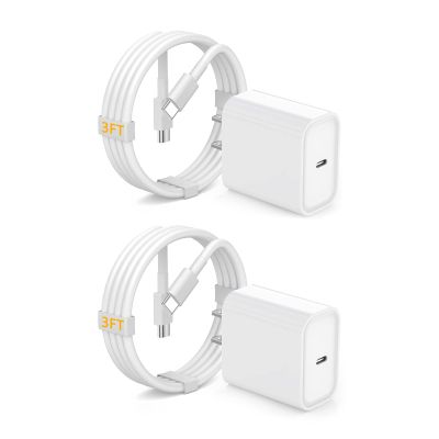 2Pack USB C Fast Charger for iPad Pro 13(M4)/iPad Pro 12.9/11 in 2025-2018,iPad Air 6th(M2)/5th/4 10.9",iPad 11/10/Mini 7/Mini 6th,iPad Charger Fast Charging Wall Chargers Block&USB C to C Cable