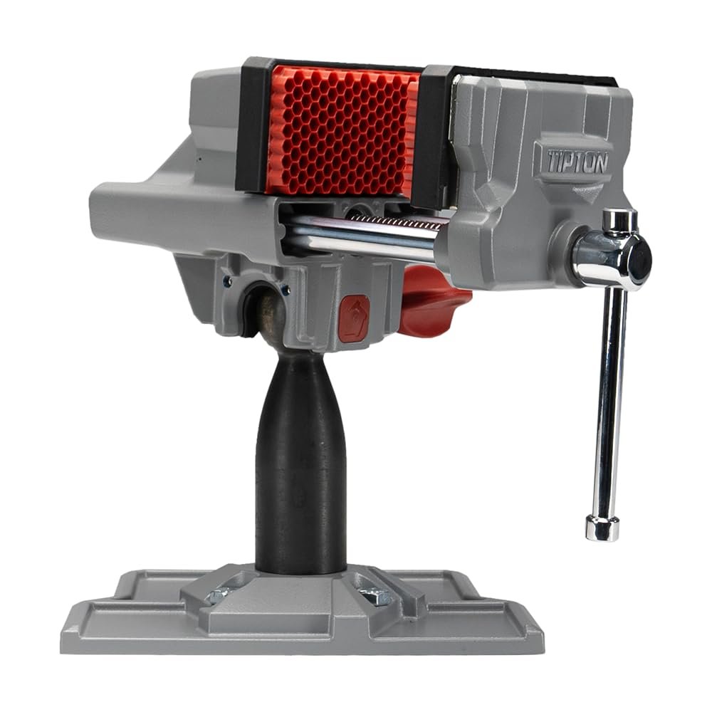Tipton Best Gun Vise 360 with Swiveling Head Design, Non-Marring Jaw Pads, and Stainless Steel Jaws for Gunsmithing, Gun Cleaning, Scope Mounting