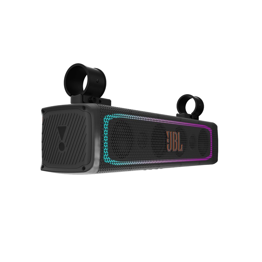 JBL RallyBar - 21" Bluetooth Universal Outdoor Vehicle Soundbar with Built-in 150w RMS Amplifier, LED Lights, IP66 Water & Dust Resistant, Black (Renewed)