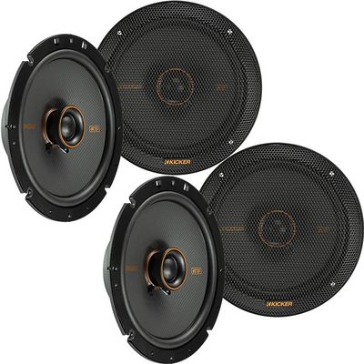 KICKER Speaker Package of 2 Items: Four 6.75" KS Series Coaxial Speakers 4-Ohm - 2X 51KSC6704
