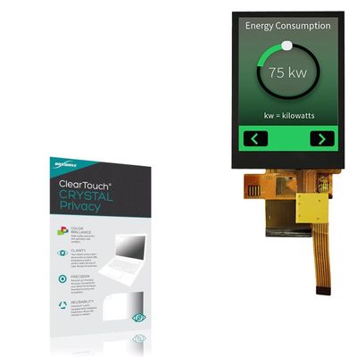 BoxWave Screen Protector Compatible with Newhaven Display NHD-2.8-240320AF-CSXP-FCTP - ClearTouch Crystal Privacy (2-Pack), Privacy Screen Protector Flexible Film Clear