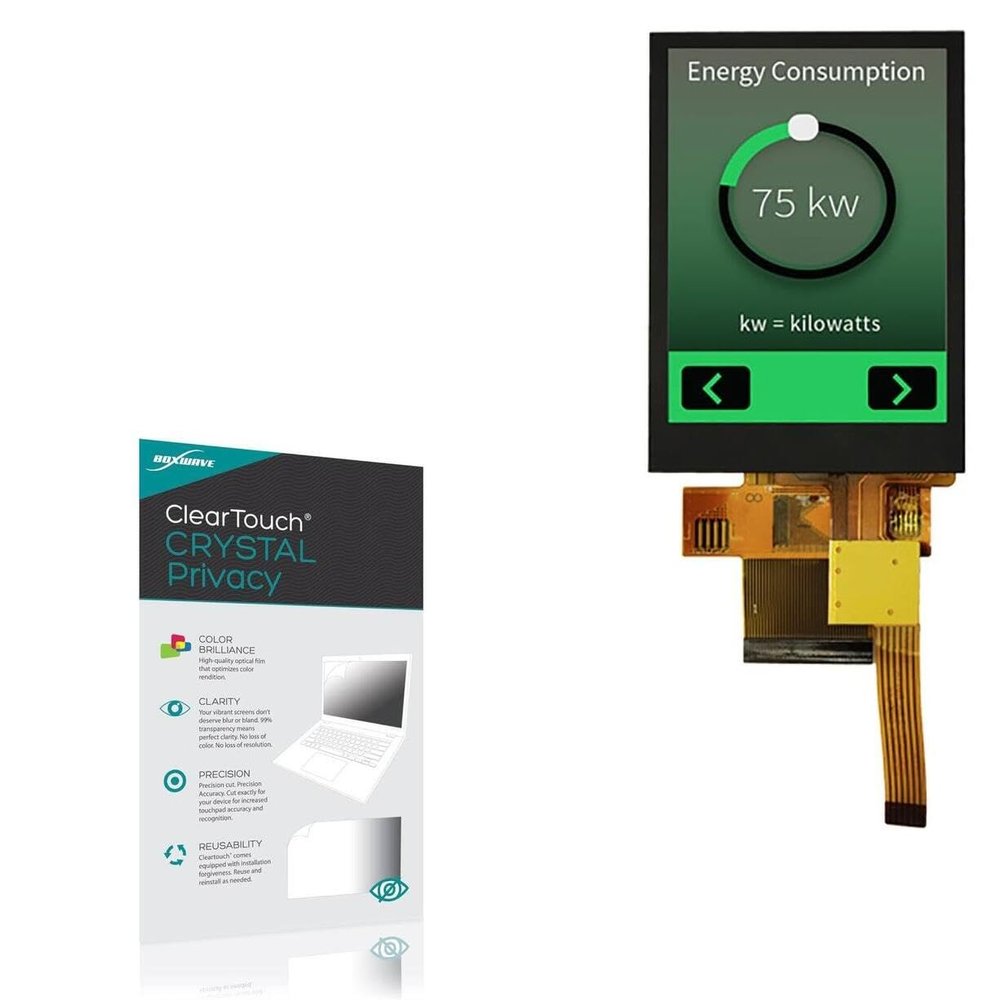 BoxWave Screen Protector Compatible with Newhaven Display NHD-2.8-240320AF-CSXP-FCTP - ClearTouch Crystal Privacy (2-Pack), Privacy Screen Protector Flexible Film Clear