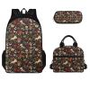 GIFTPUZZ Hedgehog School Bookbag Set for Teen Cute Elementary Students Casual Back Pack with Lunch Box and Pencil Case 17 Large Capacity Backpac view 1
