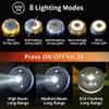 Wowza Powah 4 in 1 Camping String Lights 32.8FT Outdoor Quick Storage Camping Lights String & Lanterns, 8 Modes Retractable Camping Essentials Waterproof Camp Lights for Tent Gear view 3
