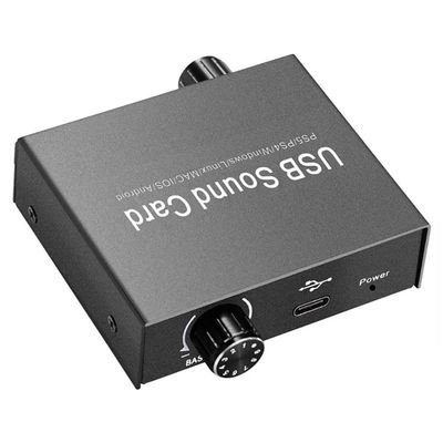 USB Sound Card External Sound Card with Volumes Control USB to 3.5mm Adapter Stereo for PC Laptop Desktop Headset