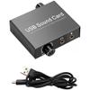 USB Sound Card External Sound Card with Volumes Control USB to 3.5mm Adapter Stereo for PC Laptop Desktop Headset view 3