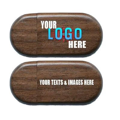 100pcs 2GB Custom Eco-Friendly Wood USB Flash Drive with Personalized Logo for Promotion, Customized USB Thumb Drive, Bespoke Bulk USB Drive (4 Color Options)