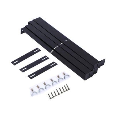 AVXANKTG 1PCS Under Desk Mounting Bracket, Suspension Mounting Bracket, Under Desk Mounting Bracket for Small Desktop Tower Computer(Color:Black)