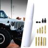 pinflaw 1 PC Car Bullet Antenna, Alloy Copper Stable Radio Signal Receiving Replacement Adapters Antenna, Auto Modification Accessories, Compatible with Ford F150, Wrangler, Jeep, Chevrolet (White) view 1