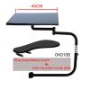 JFUDJKLI Metal Multifunctional Full Motion Chair clamp Laptop Tray + Keyboard Wrist Rest Installation Full Motion Office(Size:OK-010B) view 2
