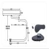 JFUDJKLI Metal Multifunctional Full Motion Chair clamp Laptop Tray + Keyboard Wrist Rest Installation Full Motion Office(Size:OK-010B) view 4