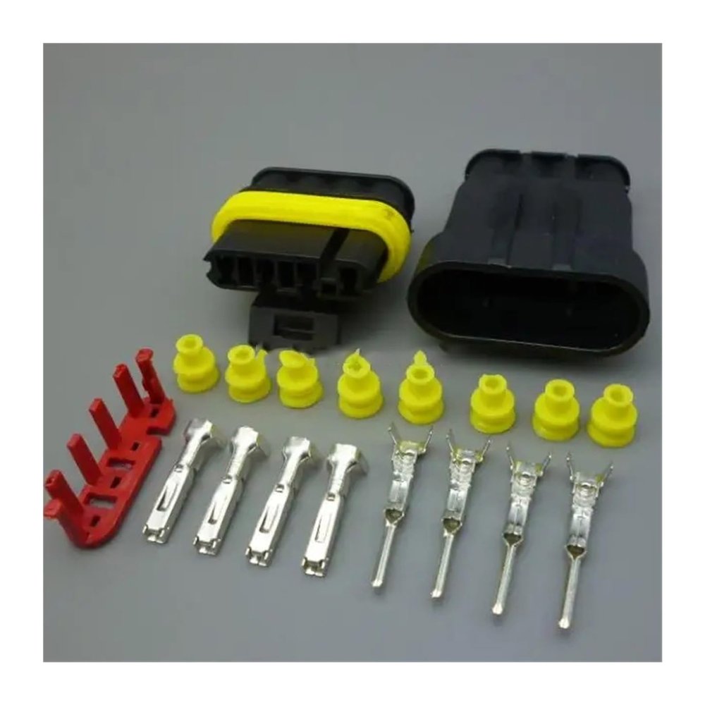 ARETV 1P 2P 3P 4P 5P 6P 18AGW 14CM Waterproof Electrical Auto Connector Male Female Plug with Wire Cable Harness for Car(Color:4P 1pair Female Male)