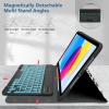 TopPerfekt for iPad 9th Generation Keyboard Case 10.2" 2021, Magnetically Absorbent, Auto Sleep/Wake, Pencil Holder for iPad 8th Gen 2020, 7th Gen 2019, Air 3rd, pro 10.5" (Black Cow) view 3