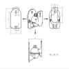 AVXANKTG (1 Pair = 2 Pieces) SW-03B Audio Speaker Wall Mount Bracket Speaker Plastic 5kg(Size:SW-03B) view 3
