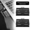 ECSiNG 2pcs USB2.0 Hub Adapter USB2.0 Male to 2 Port USB Charger Splitter Adapter 1 to 2 Hub Charging Extender USB Twin Charger for Mobile Phone Laptop, Balck view 2
