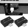 ECSiNG 2pcs USB2.0 Hub Adapter USB2.0 Male to 2 Port USB Charger Splitter Adapter 1 to 2 Hub Charging Extender USB Twin Charger for Mobile Phone Laptop, Balck view 3