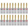 20pcs/10pairs Banana Plugs Gold-Plated 4MM Banana Connector with Screw Lock(Color:with Naxxxxchi) view 1