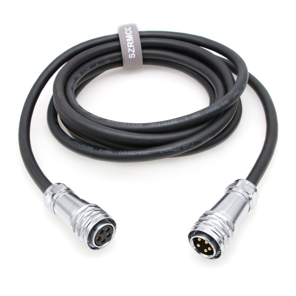 SZRMCC 5-Pin Male to Female Weatherproof Head Cable for Aputure LS 600d/ 600d Pro/LS 600x Pro Daylight LED Series (3M)
