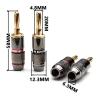WUZDPRCJ 16PCS Speaker Banana Plug Connector Gold Plated Brass Speaker Adapter Audio Video Banana Connectors, 8 red and 8 black view 2