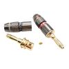 WUZDPRCJ 16PCS Speaker Banana Plug Connector Gold Plated Brass Speaker Adapter Audio Video Banana Connectors, 8 red and 8 black view 3