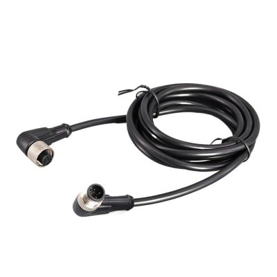 JZRYQJGJ M12 Connector Waterproof Aviation Plug with Wire 4 core 5 core 8 core 12 core Sensor Male/Female Injection Molding Connector(Color:Elbow,Size:5M_3PCS_8P)